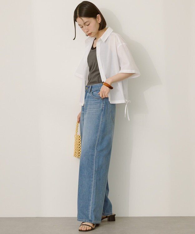 AMERICAN HOLIC T/Rキュプラ ドロストヘムシャツ Off White