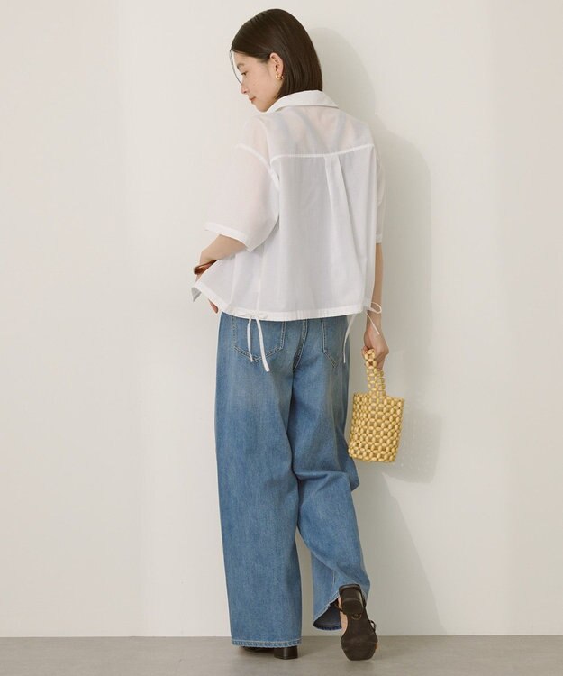 AMERICAN HOLIC T/Rキュプラ ドロストヘムシャツ Off White