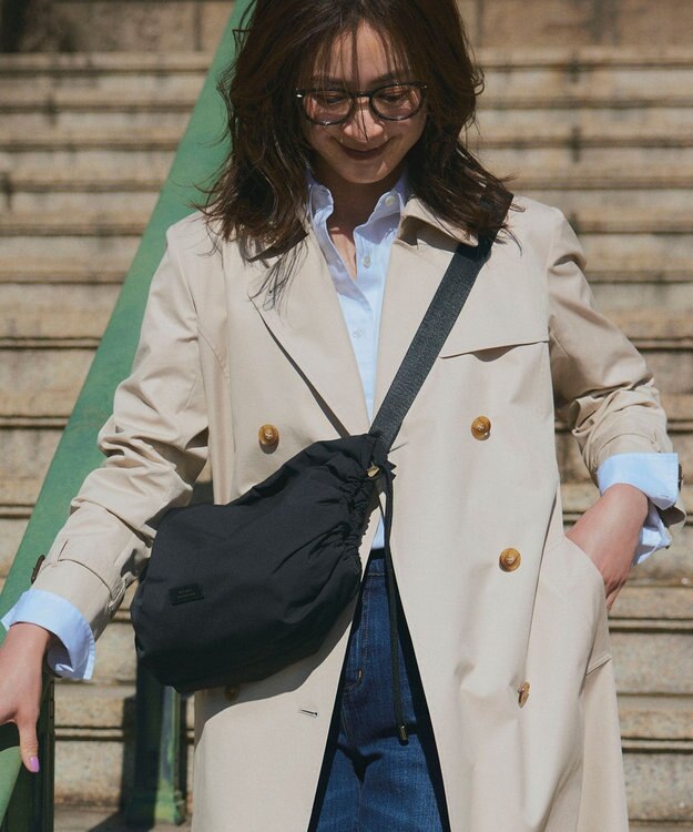 23区 【撥水加工/WEB&一部店舗限定カラーあり】ドロ－ストリング ショルダーバッグ ブラック系