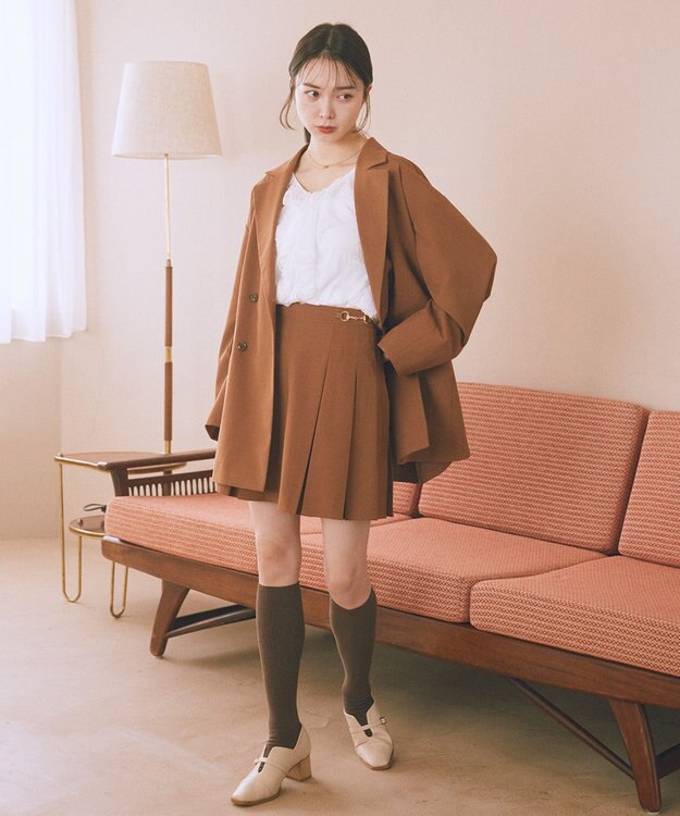 earth music&ecology 【セットアップ可】BIGジャケット Light Brown