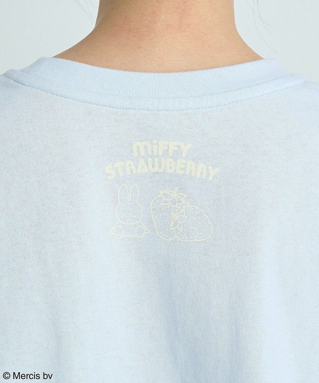 earth music&ecology ｍｉｆｆｙ／ｅａｒｔｈ　ｓｔｒａｗｂｅｒｒｙ　Ｔｅｅ Grayish Blue