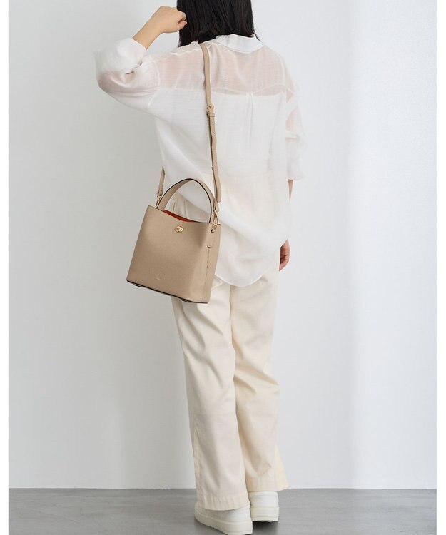 MioFIRANO ツイストロックボックスハンドバッグ 3WAY　FIRANO フィラノ BEIGE