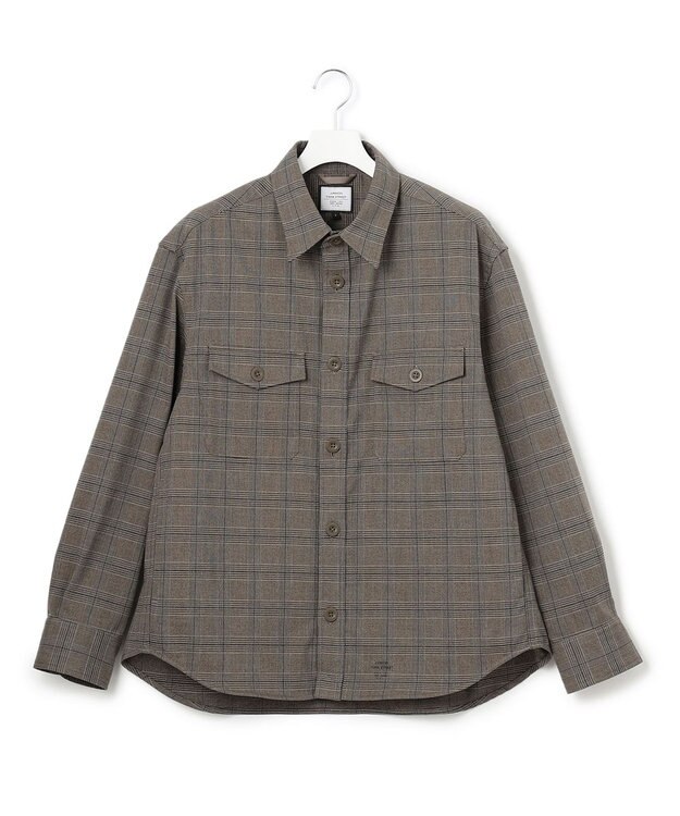 J.PRESS YORK STREET 【UNISEX】チェックストレッチCPOジャケット ブラウン系3