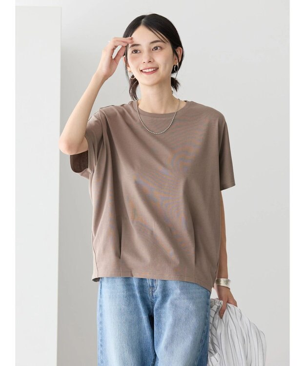 AMERICAN HOLIC 接触冷感裾タックカットプルオーバー Mocha