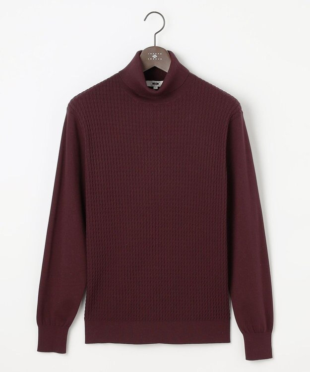 JOSEPH ABBOUD 【キングサイズ・チクチクしない/3シーズン対応/サスティナブル】SNOWY タートルネックセーター ワイン系