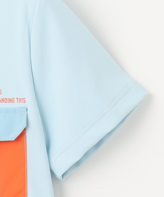 PW CIRCULUS 【UVカット / 吸水速乾 / 伸縮性抜群】【WOMEN】ポケットモック T ゴルフウェア レディース スカイブルー系