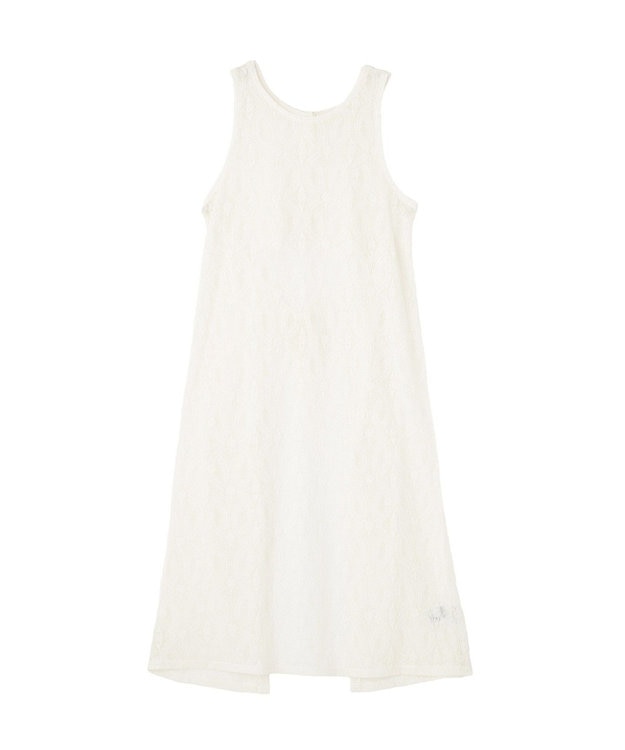 AMERICAN HOLIC レースジャガードノースリーブワンピース Ivory