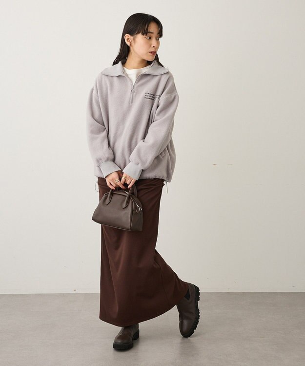 CRAFT STANDARD BOUTIQUE 起毛ハーフジッププルオーバー Light Gray