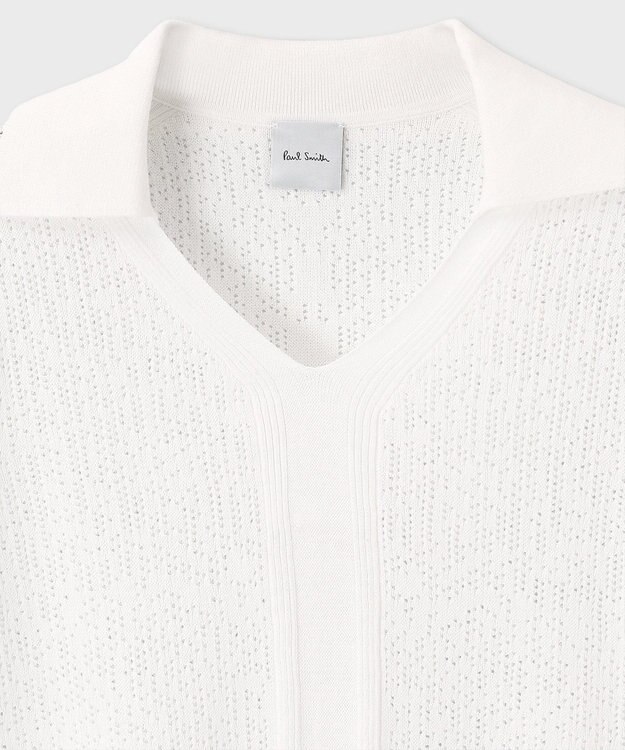 Paul Smith 【洗える】アイレット スキッパー ニット ホワイト