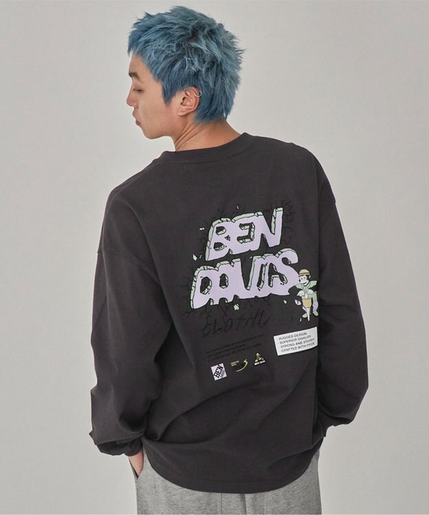 WEGO 【ユニセックス着用ITEM】別注BENDAVISグラフィックT（LS） スミクロ