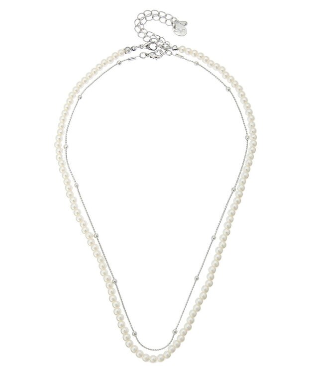 AMERICAN HOLIC ベビーパール・メタルボールＳＥＴネックレス Silver