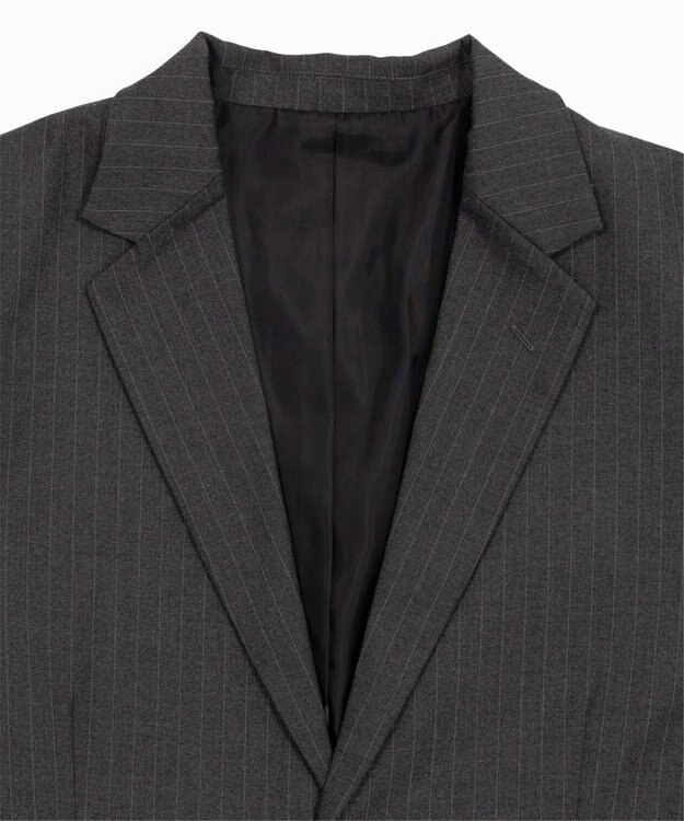 WEGO 【フォーマル/セットアップ対応】シングルテーラードジャケット グレーストライプ