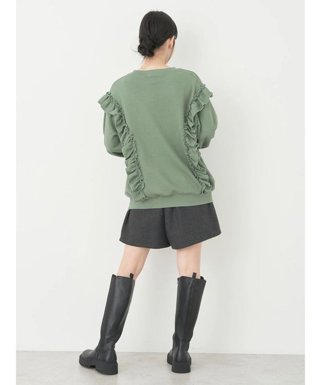 earth music&ecology フリルスウェットプルオーバー Mint