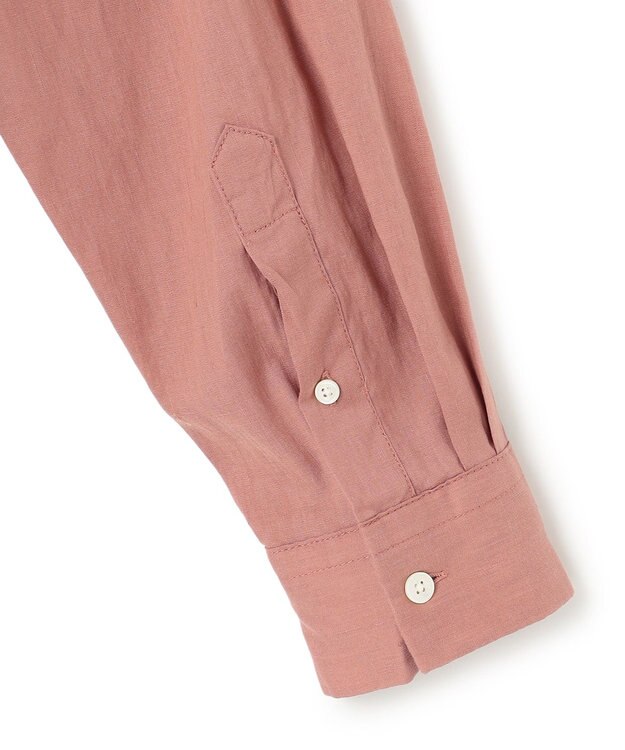 JOSEPH HOMME 【LEON 掲載】リネンストレッチブロード　バンドカラーシャツ ライトオレンジ系