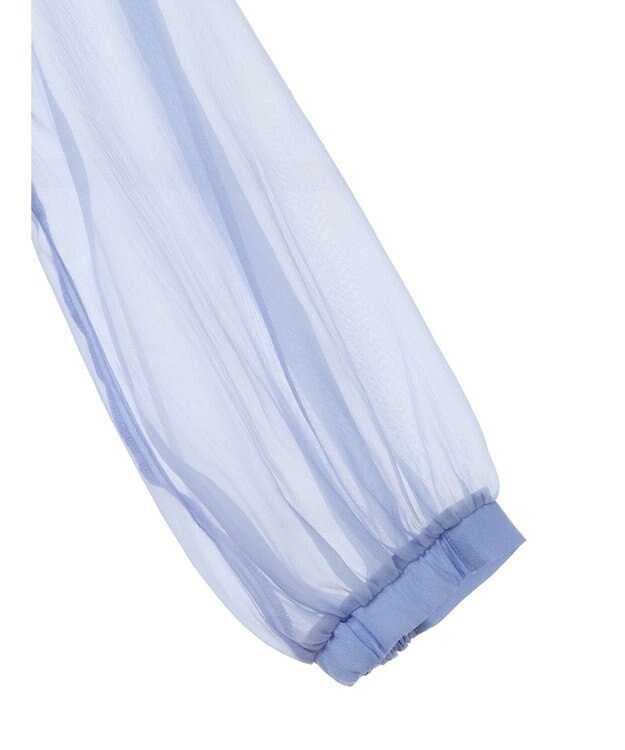 earth music&ecology シアーリボンシャツ Blue