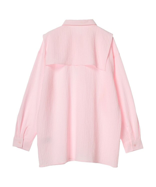 earth music&ecology ダブルカラーシャツ Pink