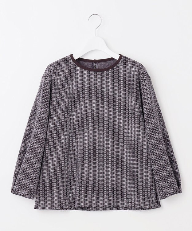 J.PRESS LADIES S 幾何ジャカード カットソー ネイビー系5