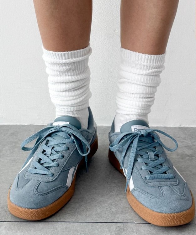 WEGO ローゲージゆるリブハイソックス ホワイト