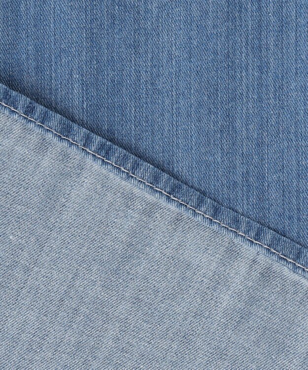 J.PRESS LADIES 【洗える・セットアップ対応】5ozバージラコンパクト ピンタック ブラウス ダルブルー系