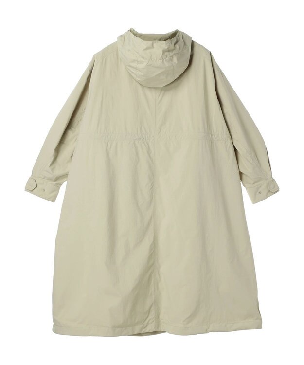 earth music&ecology テックフードロングコート Light Khaki