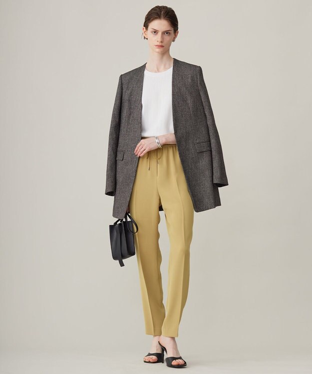 ICB 【洗える】ライトダブルクロス ドロストパンツ クレイベージュ系