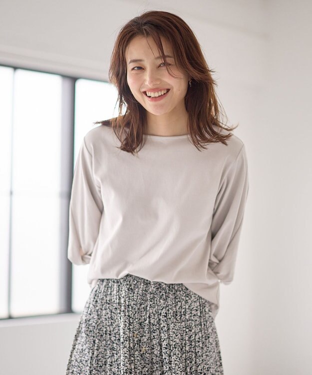 ANY 【WEB限定】シルケットスムース ツイストリーブプルオーバー グレージュ