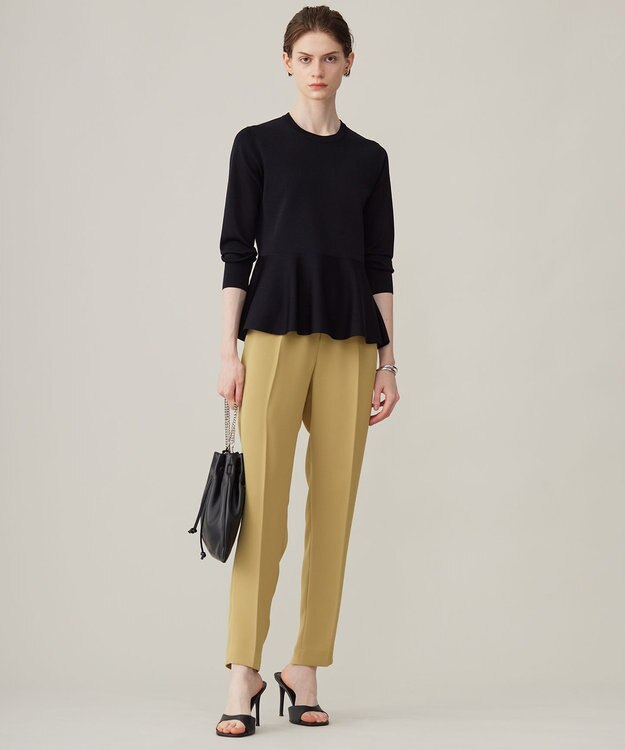 ICB 【洗える】ライトダブルクロス ドロストパンツ クレイベージュ系