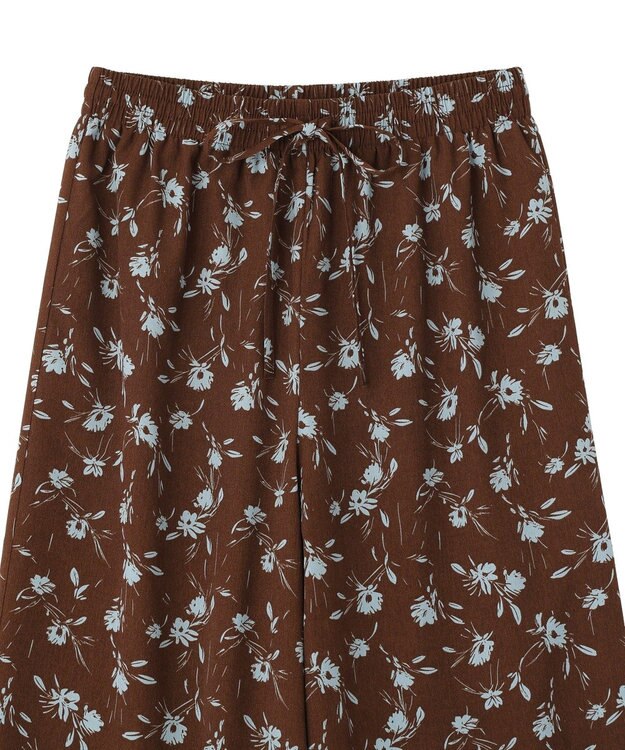 earth music&ecology フラワーリラックスパンツ Brown