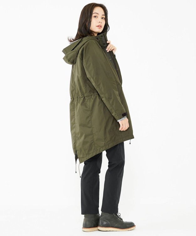 JOSEPH ABBOUD MOUNTAIN 【UNISEX】リサイクルナイロンリップ コート カーキ系