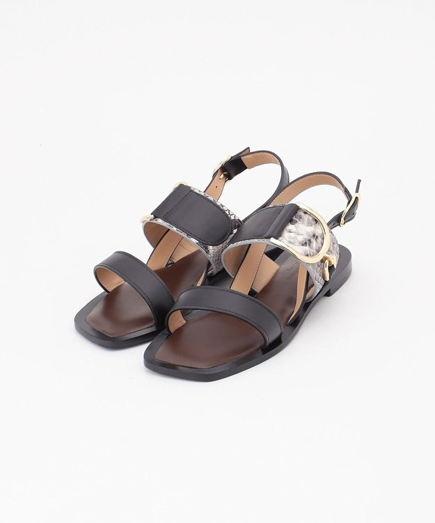 GRACE CONTINENTAL CORSO ROMA パイソンサンダル ブラック