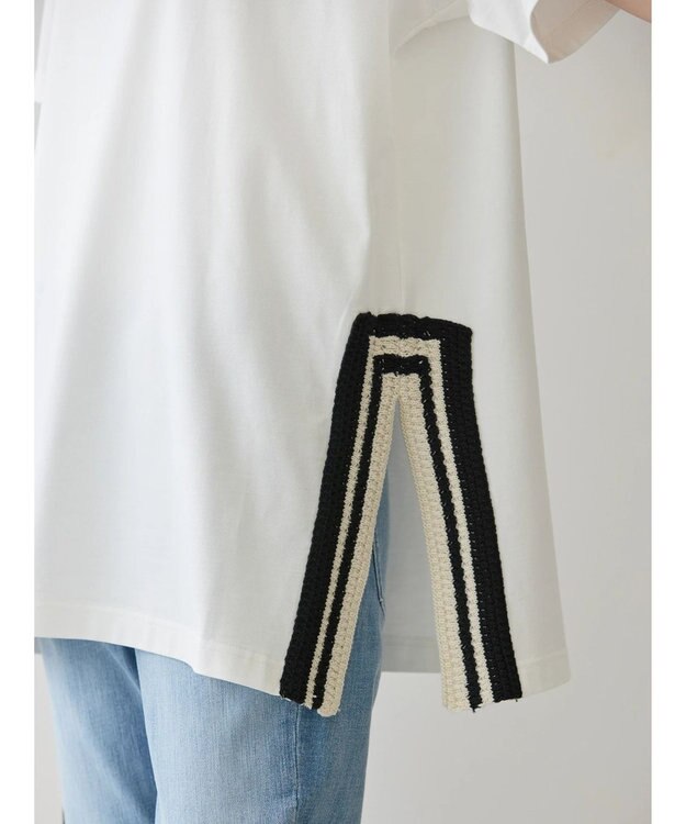 AMERICAN HOLIC サイドかぎ針カットチュニック Off White