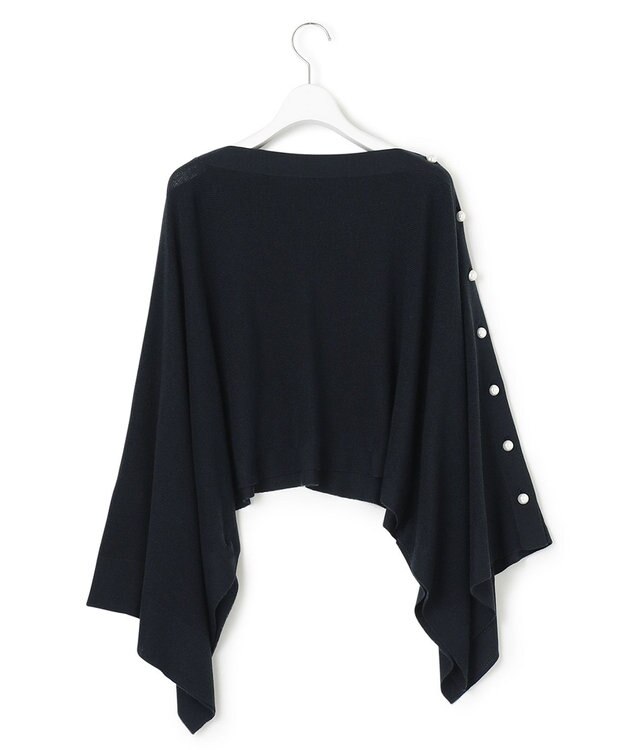 23区 ウールブレンド マルチウェイ ストールケープ ネイビー系