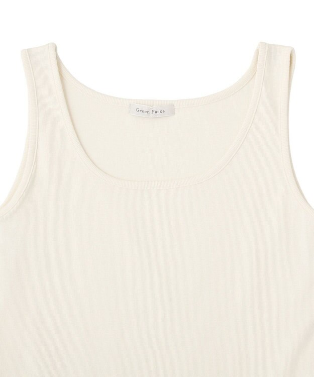 Green Parks 機能付テレコリブタンクトップ Ecru