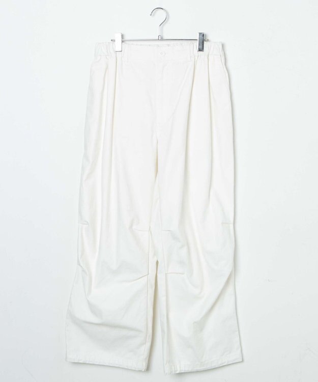 WEGO バックサテンワイドミリタリーパンツ ホワイト