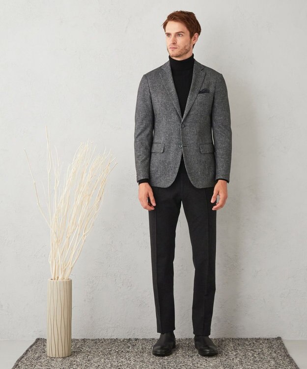 JOSEPH ABBOUD 【チクチクしない/イージーケア】SNOWYタートルネックニット ブラック系