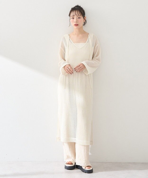 peas メッシュレイヤードワンピース メッシュレイヤードワンピース / earth music&ecology