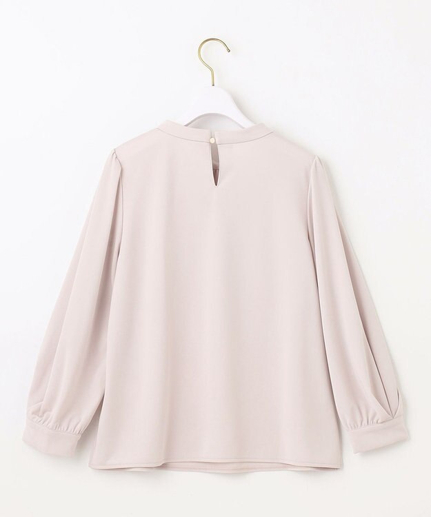 ANY SIS S 【UVケア】イージーケアスタンドネック ブラウス ローズグレー