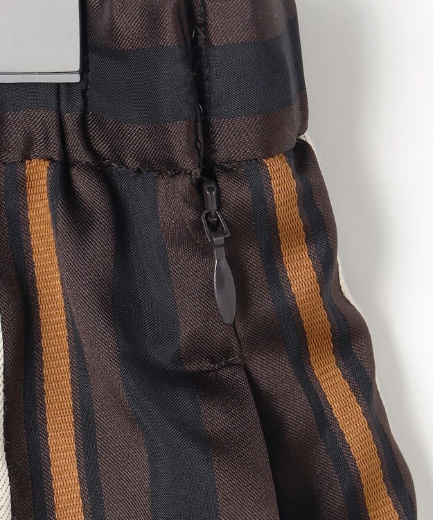 自由区 マルチストライプジャカード スカート ブラウン系