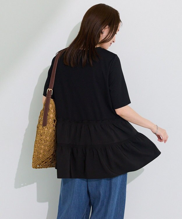 Green Parks 裾ドッキングプルオーバー Black