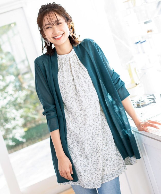 Tiaclasse 【洗える】体型カバーも叶うAラインギャザーチュニック グレー