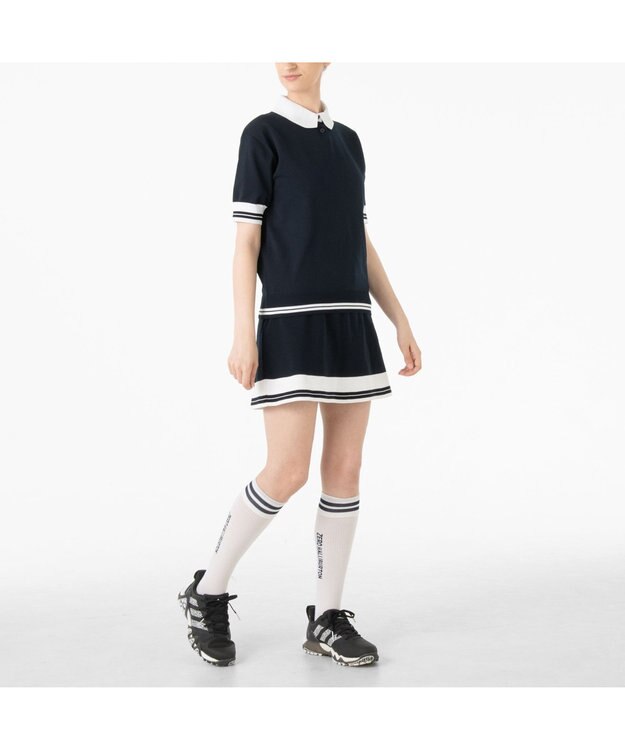 ZERO HALLIBURTON 【セットアップ可能】 ニットポロシャツ ZHG-W4A 7d 82879 ゴルフウェア ネイビー