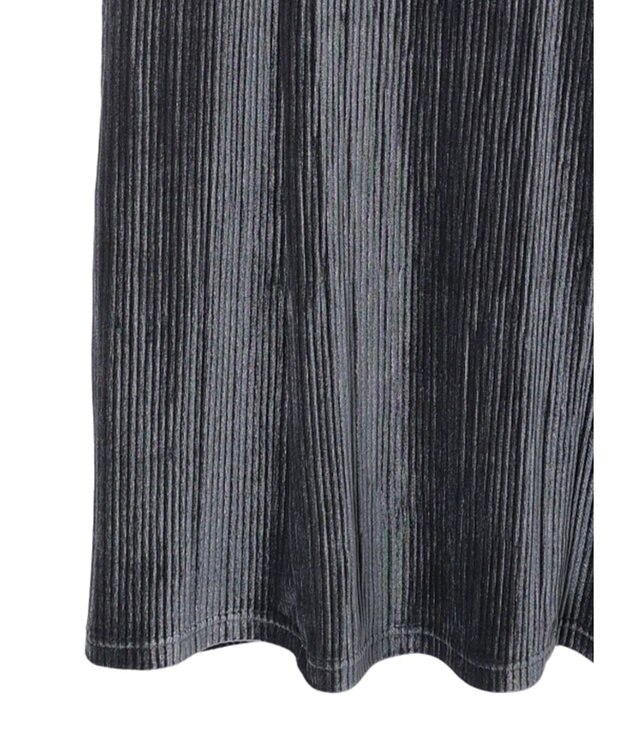 earth music&ecology ベロアプリーツキャミワンピース Gray