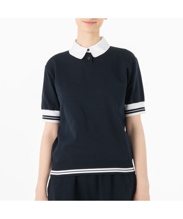 ZERO HALLIBURTON 【セットアップ可能】 ニットポロシャツ ZHG-W4A 7d 82879 ゴルフウェア ネイビー