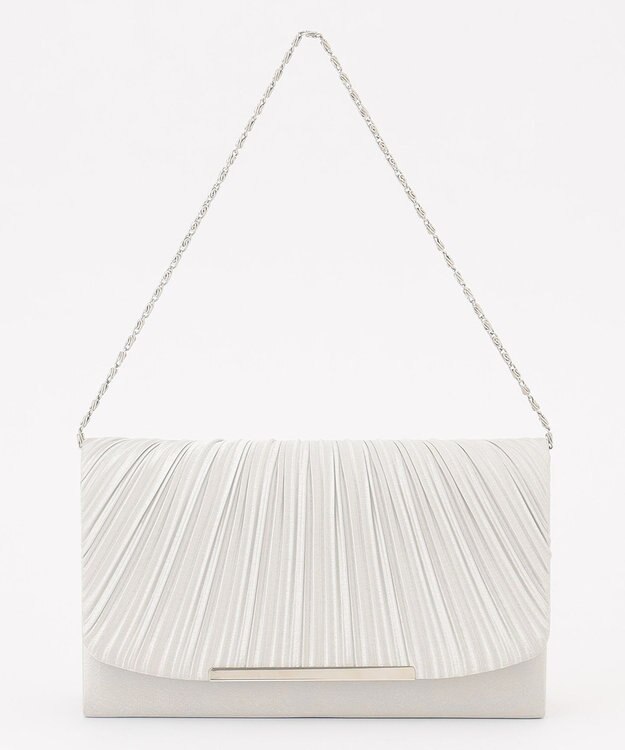 ANY SIS 【2WAY】ギャザープリーツパーティ バッグ シルバー