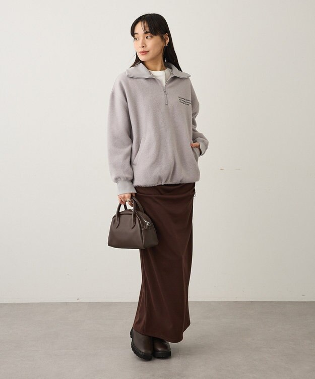 CRAFT STANDARD BOUTIQUE 起毛ハーフジッププルオーバー Light Gray