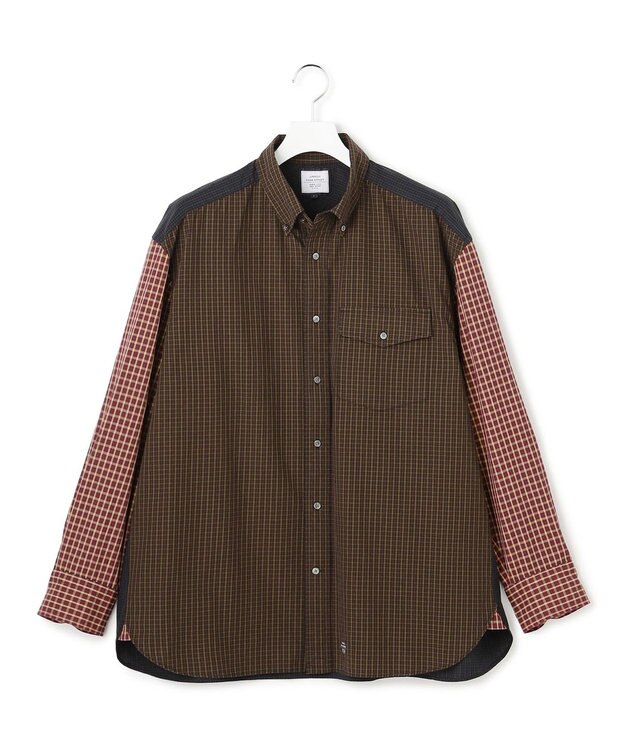 J.PRESS YORK STREET 【UNISEX】ミニチェック クレイジーパターンシャツ ブラック系8