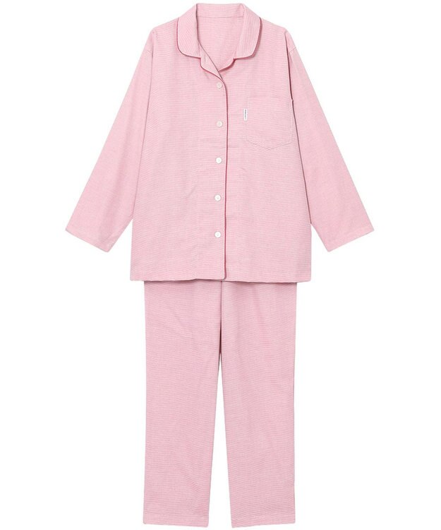 ワコール／睡眠科学 パジャマ 長袖 長ズボン 綿100%（本体） レディース YDX588 睡眠科学／ワコール エンジ