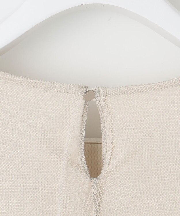 自由区 【洗える】シアーチュールプルオーバー カットソー ベージュ