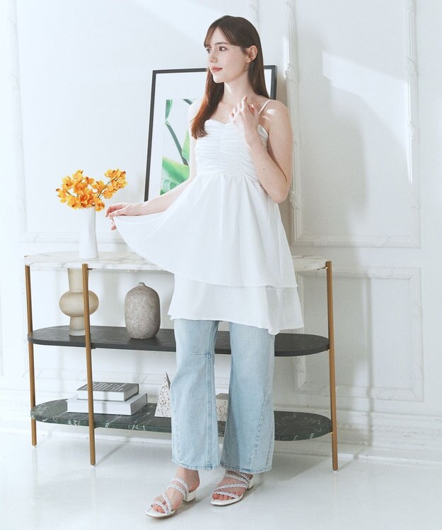 Bridget Birkin 【Bridget Birkin】キラキラ編み込みサンダル ホワイト