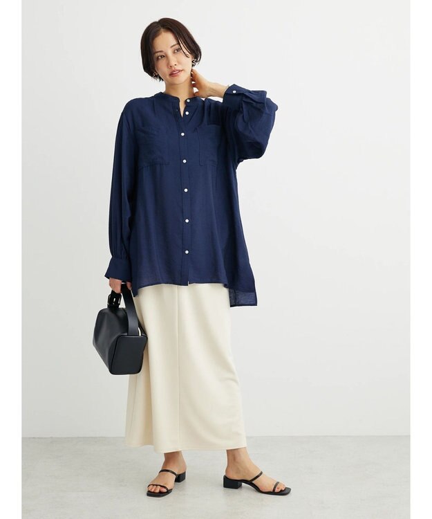 Green Parks らくスレＩラインスカート Ivory